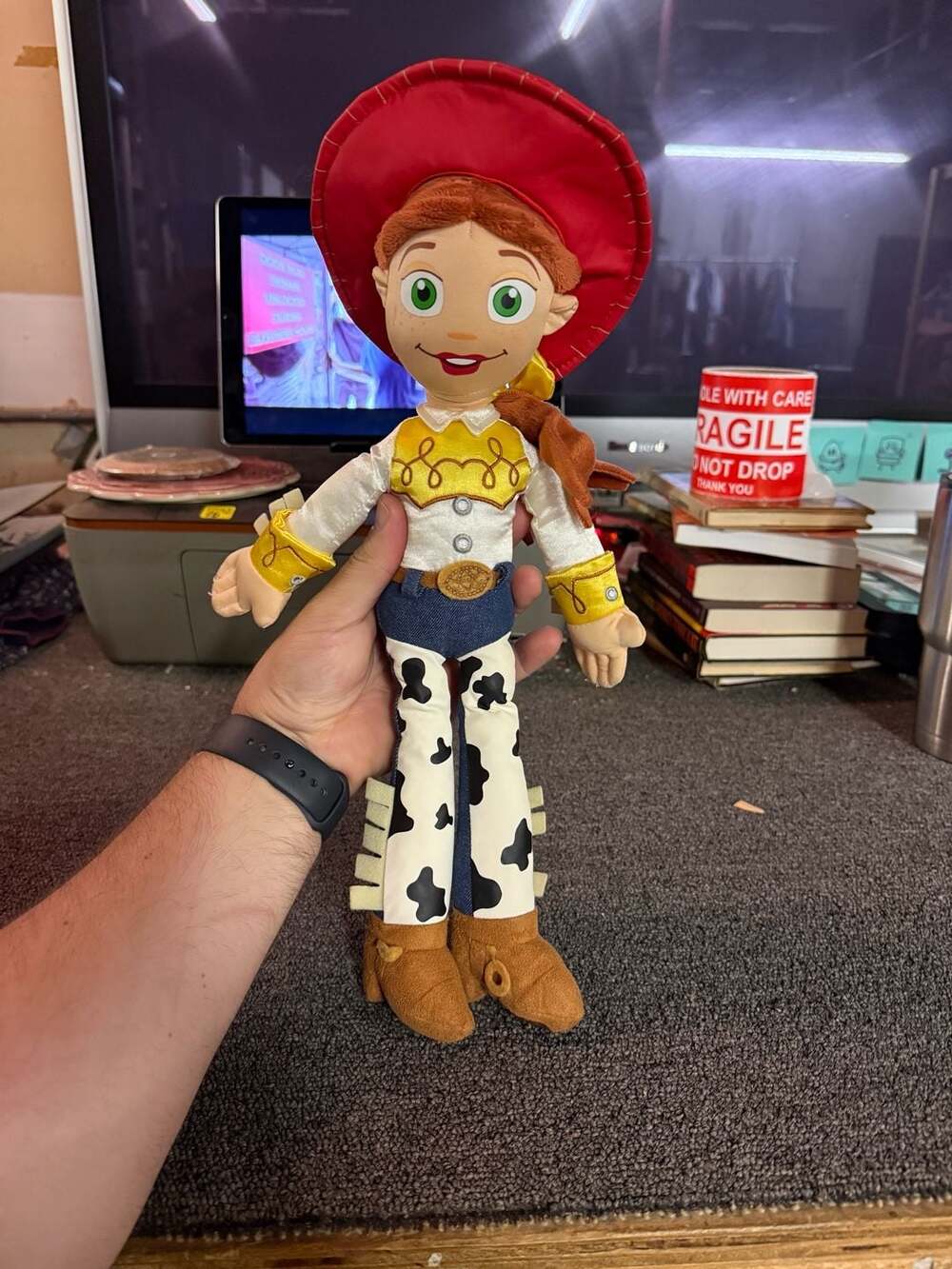 Disney Toy Story 18" Jessie Plush Doll Cowgirl Red Hair Plush Toy